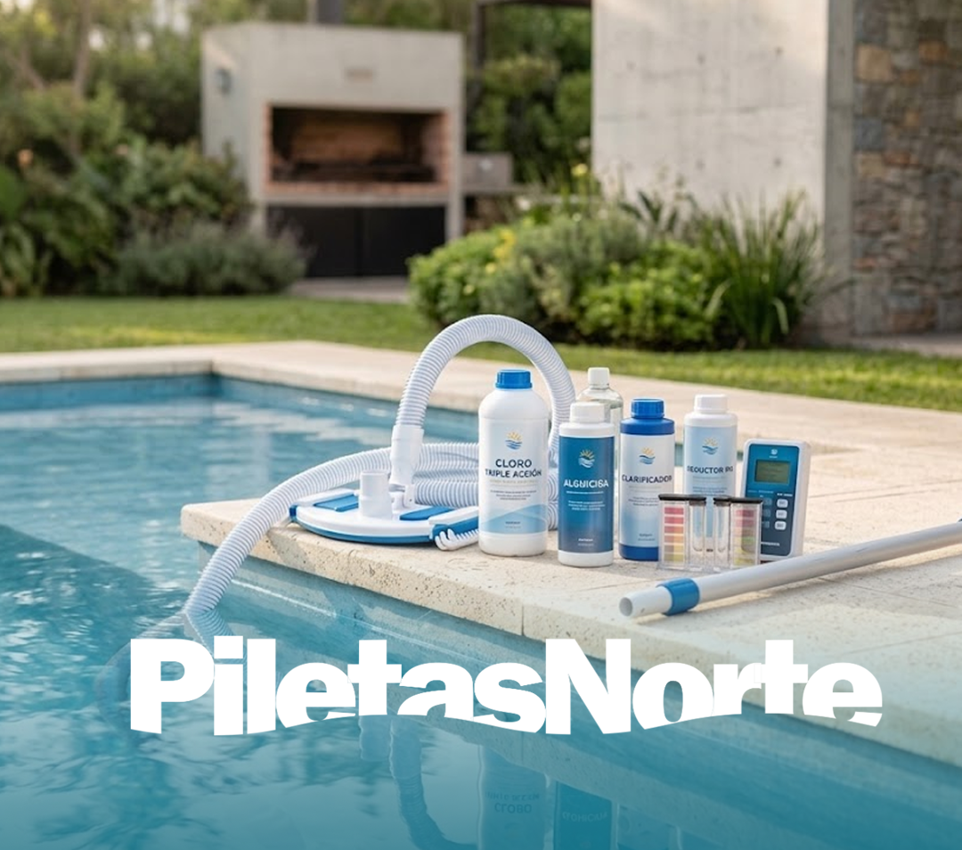 Mantenimiento semanal de pileta a cargo del equipo de Piletas Norte